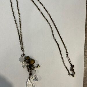 💥Long bronze necklace with hanging charms💥3 for $12💥